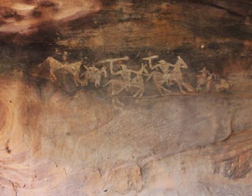 Rock Shelter and paintings of bhimbetka, Madhya Pradesh