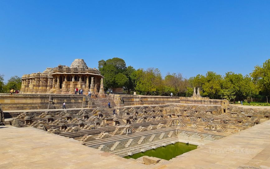 Modhera Sun temple first view after entering in premises