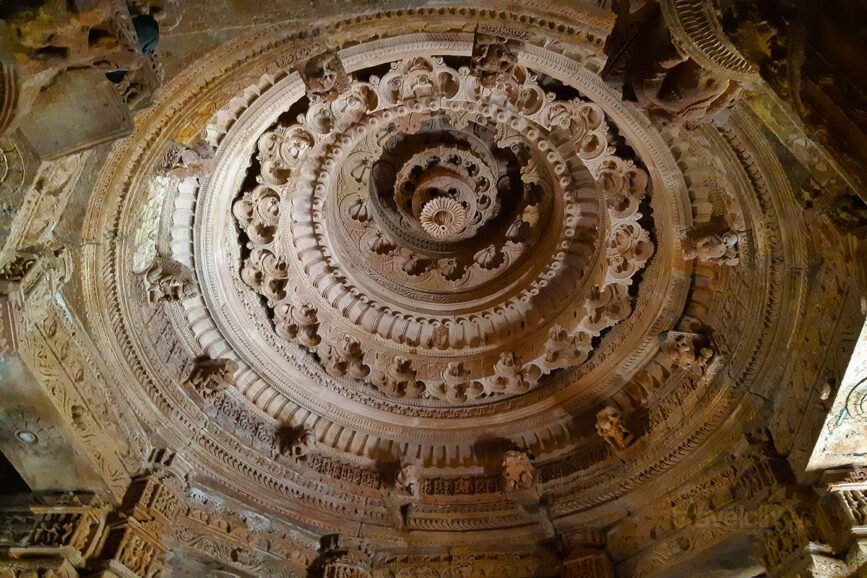 Sun temple carving on roof