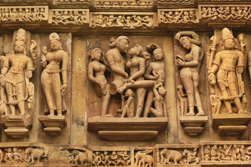 Erotic Sculptures on walls of Khajuraho temples
