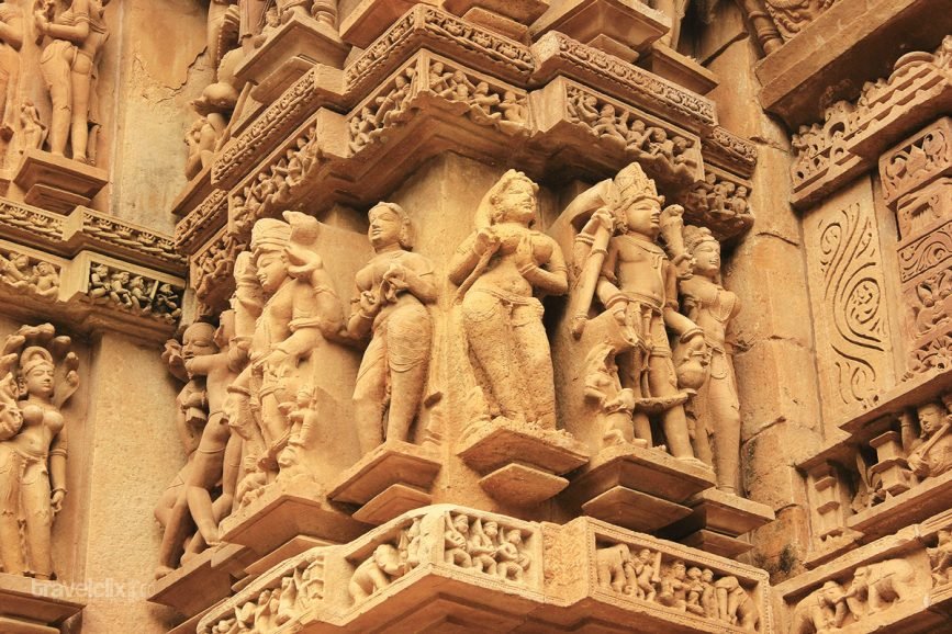 Amazing sculptures on temple Wall
